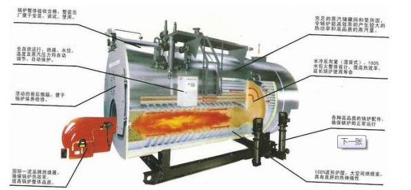 o gás 30-1300hp industrial ateou fogo a caldeiras/à caldeira vapor horizontal da indústria têxtil