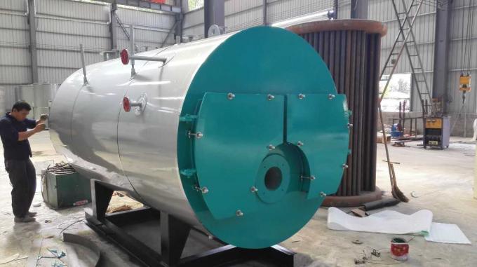 O gás industrial de 1-20 toneladas automático do óleo do tubo de fogo da série de WNS ateou fogo à caldeira de vapor