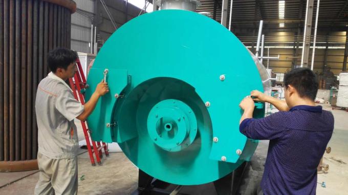 O gás industrial de 1-20 toneladas automático do óleo do tubo de fogo da série de WNS ateou fogo à caldeira de vapor