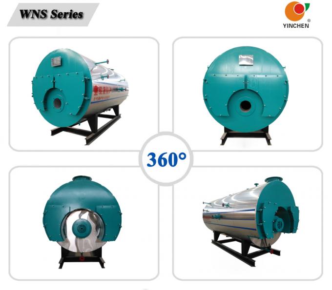 O gás horizontal facilmente empacotado do óleo de 500kg WNS0.5 ateou fogo à caldeira de vapor com queimador de Baltur